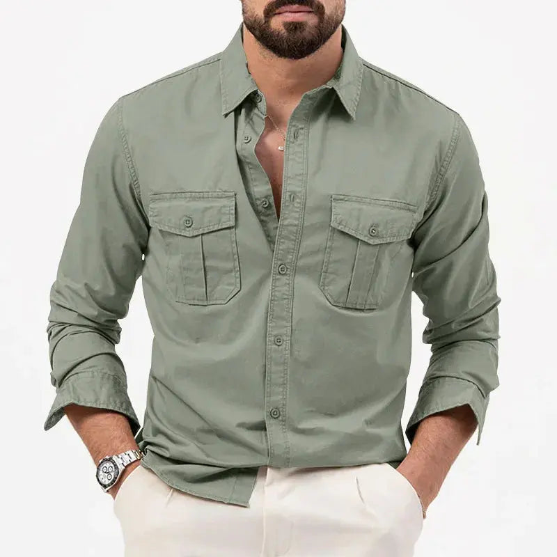 Vintage Men's Long Sleeve Shirt – Vincent-Green-S-State of Style