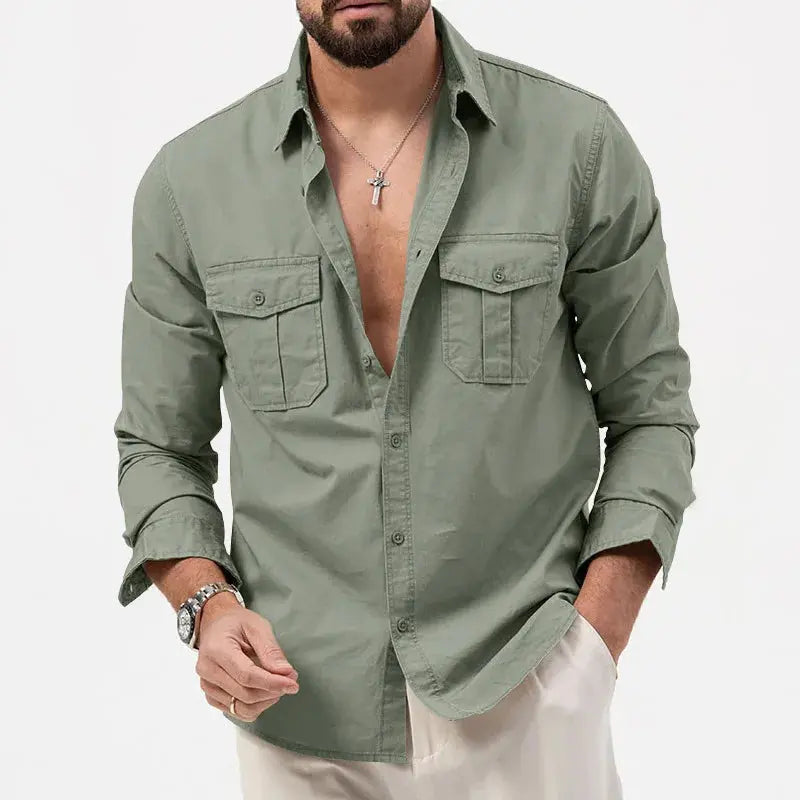 Vintage Men's Long Sleeve Shirt – Vincent-White-S-State of Style