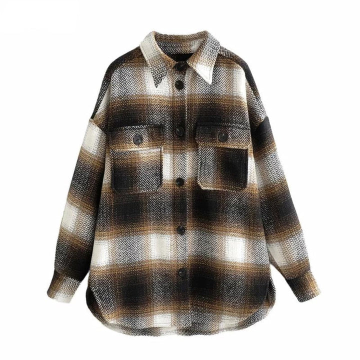 Vintage Mid Coat for Women | Stylish and Casual-Dark Brown-M-State of Style