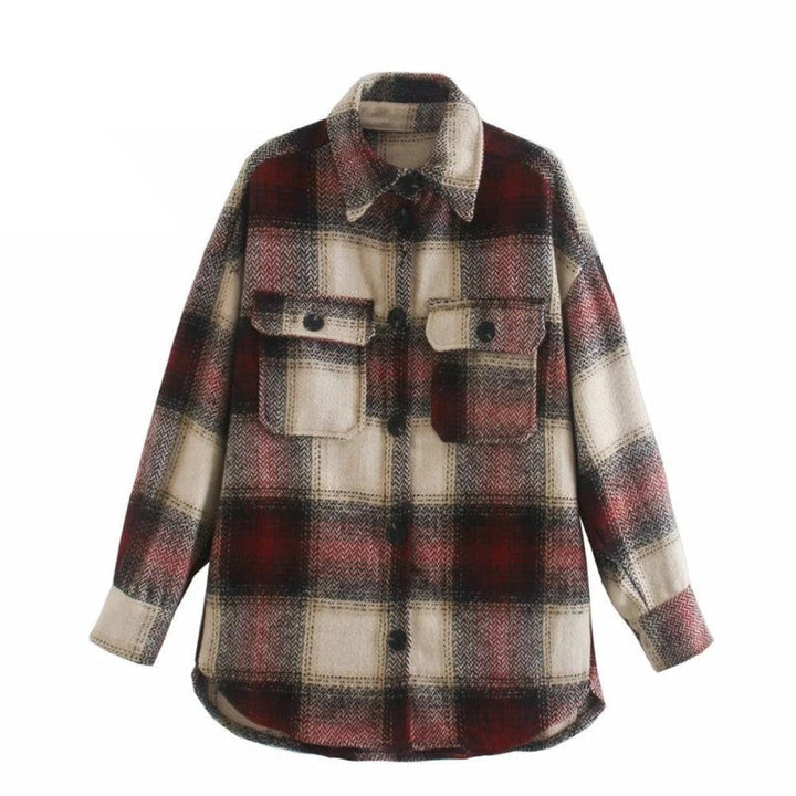 Vintage Mid Coat for Women | Stylish and Casual-Wine Red-S-State of Style