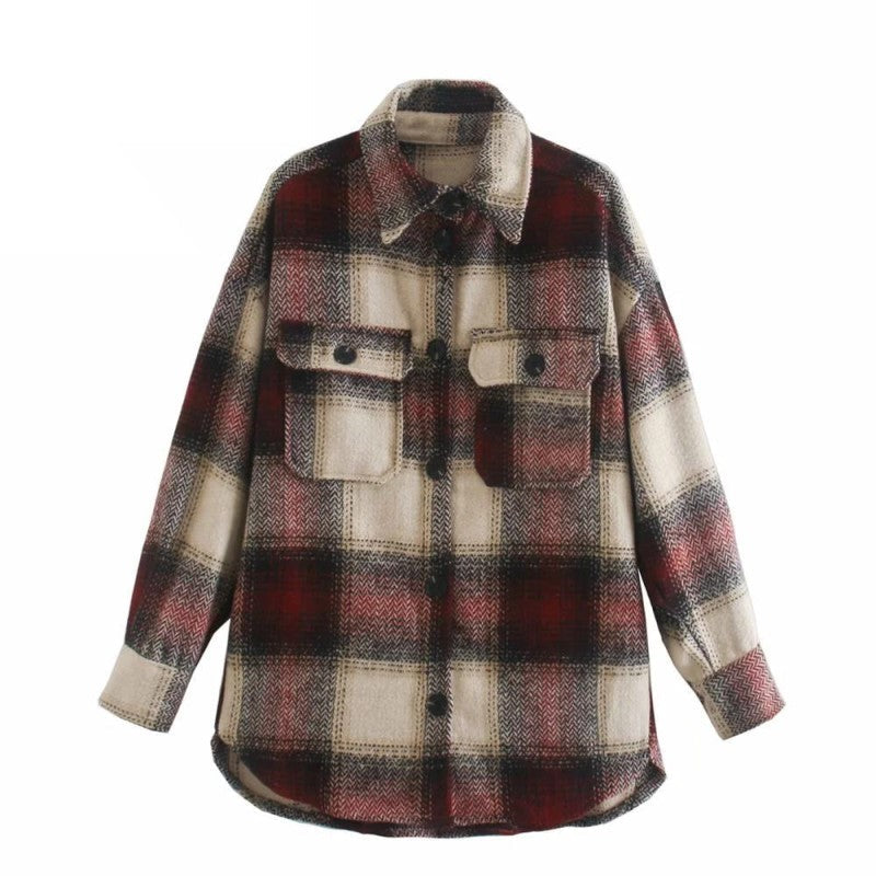 Vintage Mid Coat for Women | Stylish and Casual-Wine Red-S-State of Style