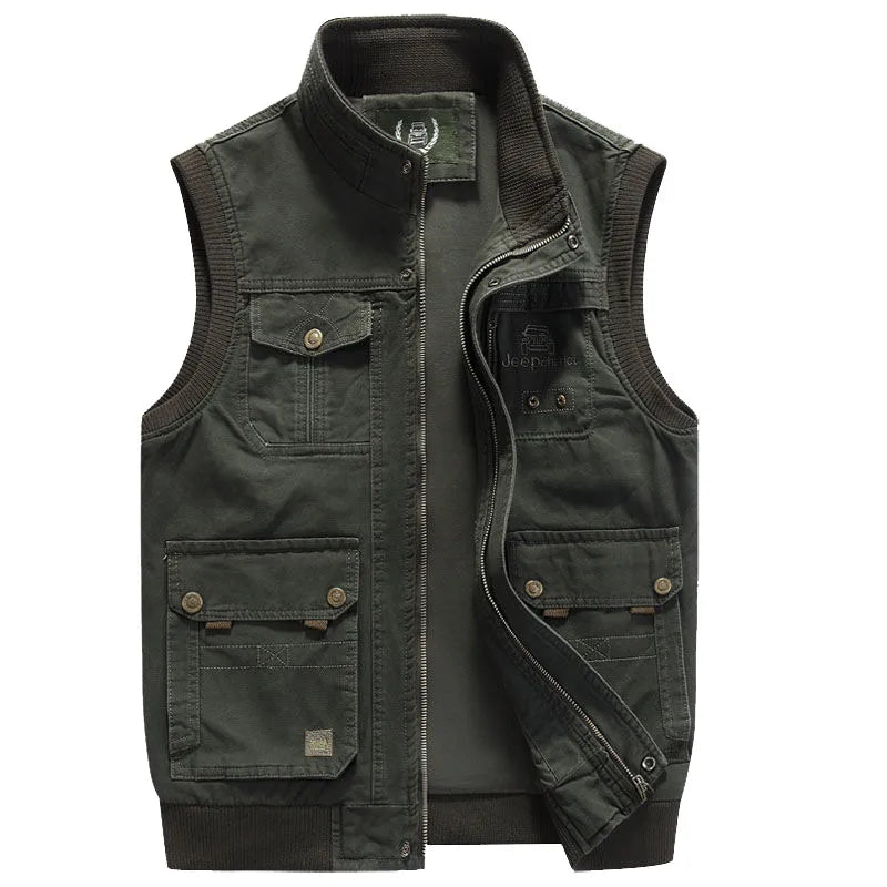 Vintage outdoor vest with practical pockets for men – Elias-Green-XS-State of Style