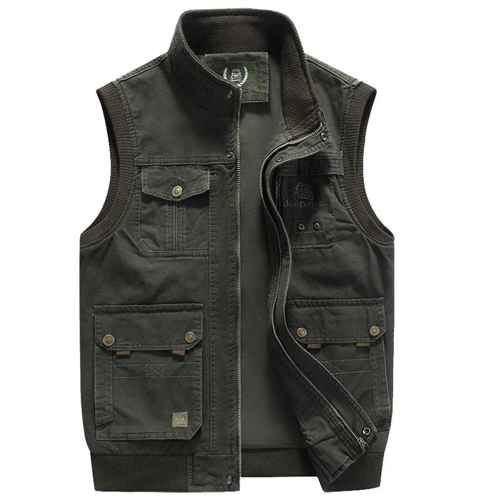 Vintage outdoor vest with practical pockets for men – Elias-Green-XS-State of Style
