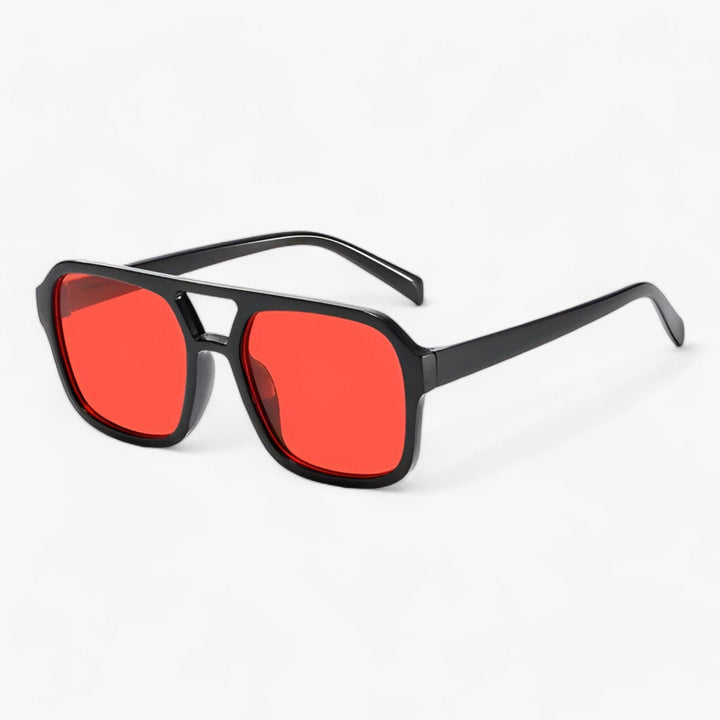 Vintage oversized sunglasses with square frame – Spectra-Red-State of Style