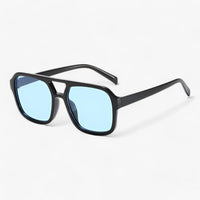 Vintage oversized sunglasses with square frame – Spectra-Silver Blue-State of Style
