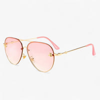 Vintage pilot sunglasses with bee detail – Halcyon-Rose gold-State of Style