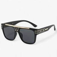 Vintage pilot sunglasses with mirrored lenses – Aerion-Black Grey-State of Style