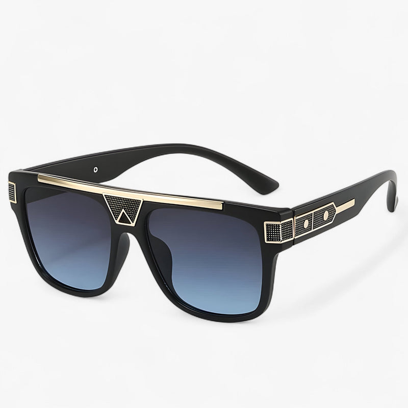 Vintage pilot sunglasses with mirrored lenses – Aerion-Grey Blue-State of Style
