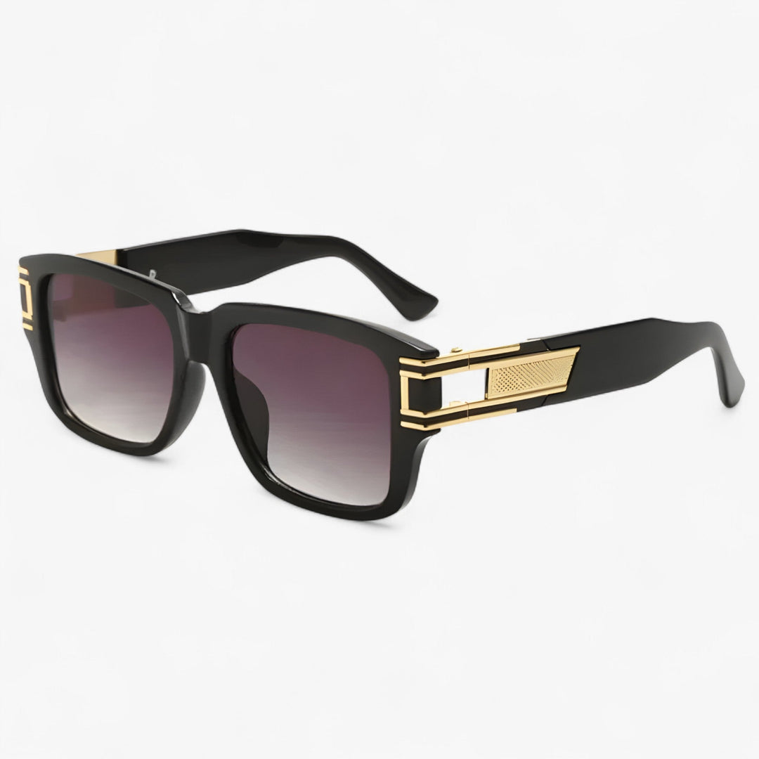 Vintage sunglasses with square frame and drop detail – Elvoir-Faded gray-State of Style