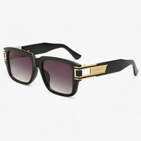 Vintage sunglasses with square frame and drop detail – Elvoir-Faded gray-State of Style