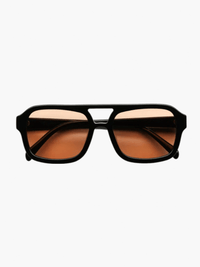 Vintage sunglasses with UV protection and retro charm – Loreen-Black/Orange-State of Style