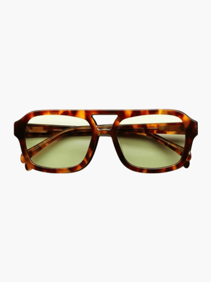 Vintage sunglasses with UV protection and retro charm – Loreen-Tortoise/Green-State of Style