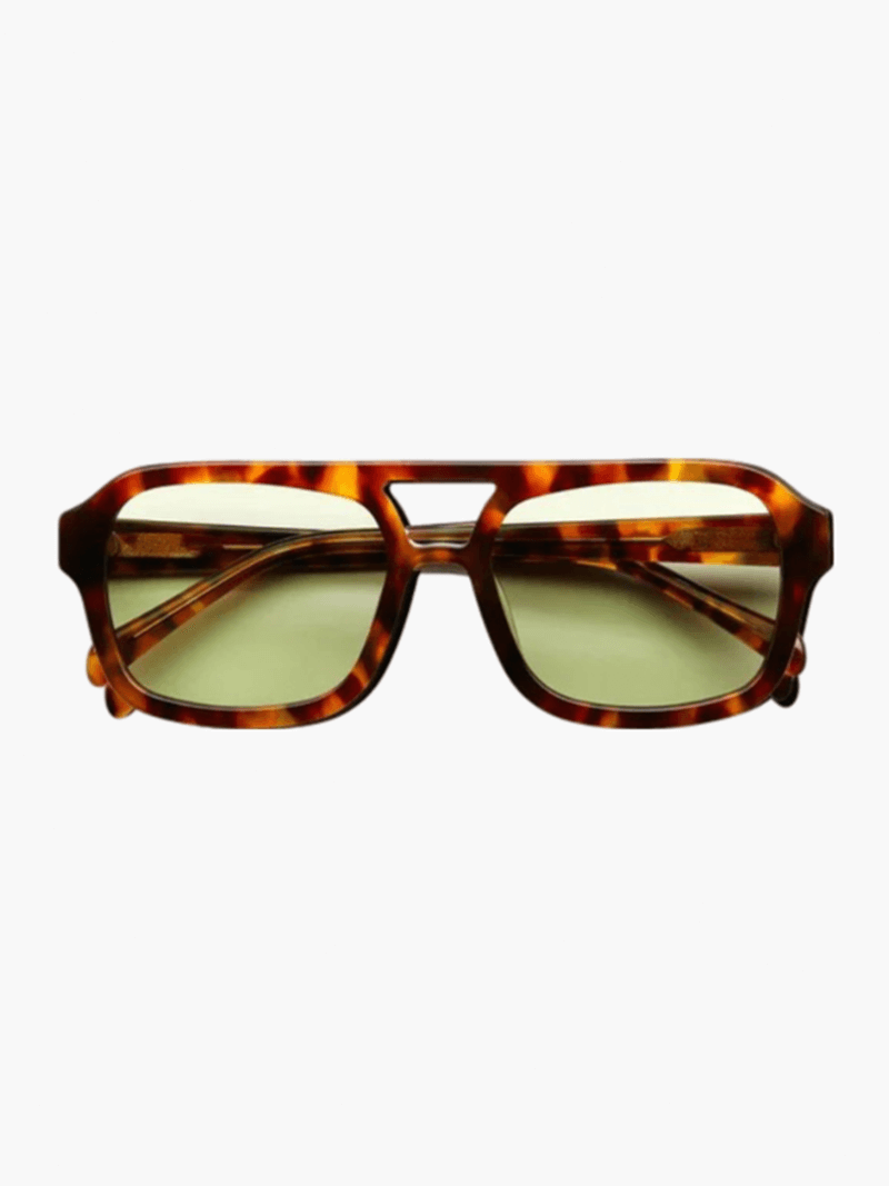 Vintage sunglasses with UV protection and retro charm – Loreen-Tortoise/Green-State of Style