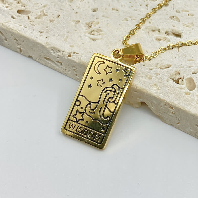 Vintage Tarot Card Lucky Charm - Seraphina-Wisdom-Gold-State of Style