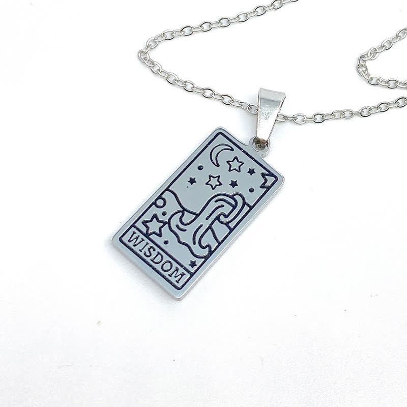 Vintage Tarot Card Lucky Charm - Seraphina-Wisdom-Silver-State of Style