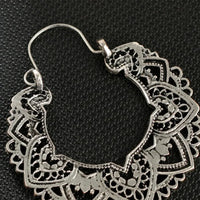 Vintage Totem Drop Earrings-Silver-State of Style