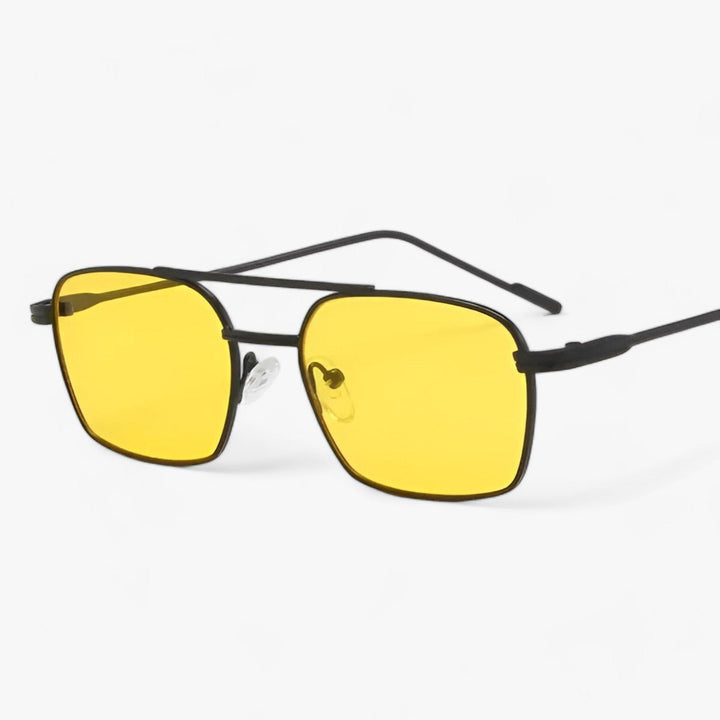 Vintage Unisex Sunglasses with Double Bridge – Aero-Black Yellow-State of Style
