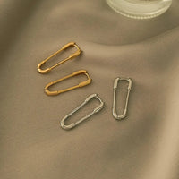 Viola Gold/Silver Paperclip Earrings-Gold-State of Style