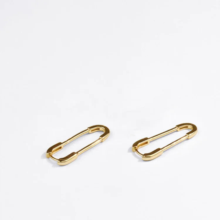 Viola Gold/Silver Paperclip Earrings-Gold-State of Style