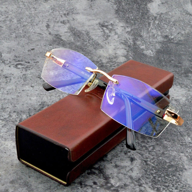 VisionPlus Multifocal Anti-Blue Light Reading Glasses-Gold-+1.00 / 40-44 years / 100°-State of Style