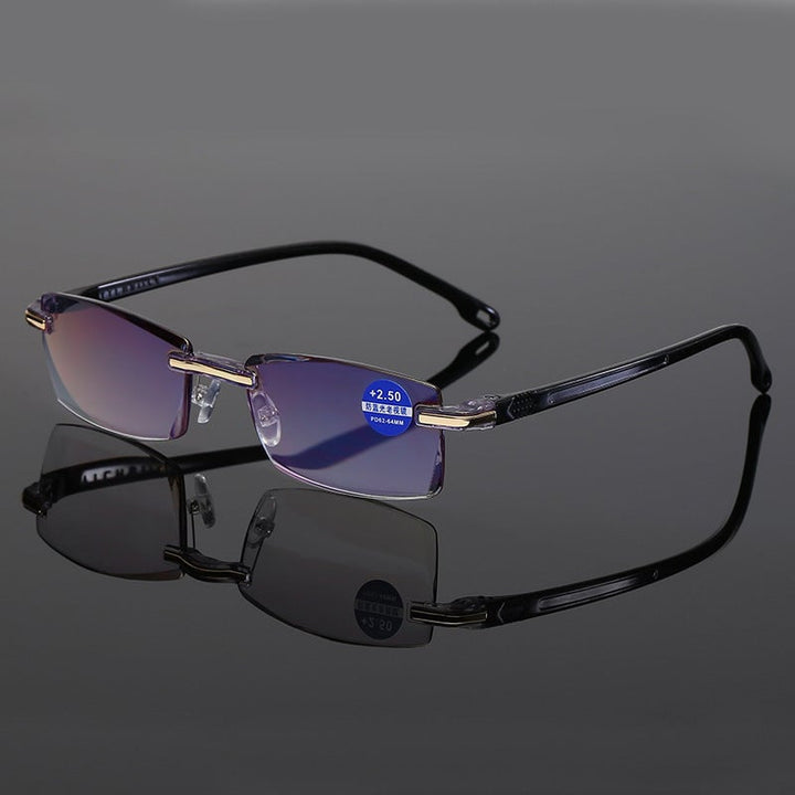 VisionPlus Multifocal Anti-Blue Light Reading Glasses-Gold-+1.00 / 40-44 years / 100°-State of Style