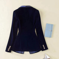 Vivienne Velvet Women's Blazer-Black-XS-State of Style