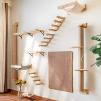 Wall Climbing Board for Cats with Scratching Post - ClimbPaws-First Step-State of Style