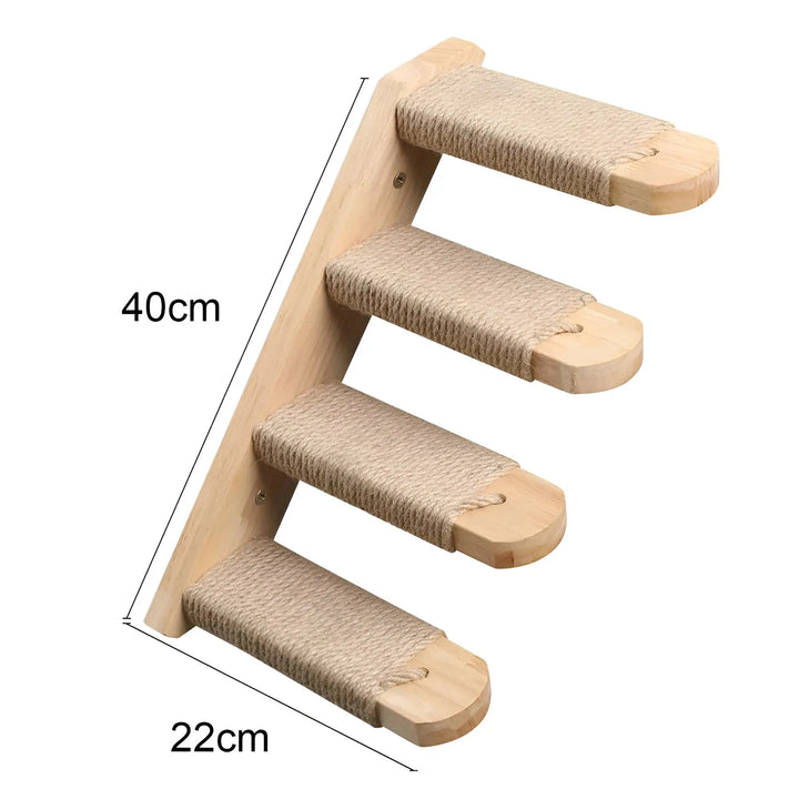 Wall Climbing Board for Cats with Scratching Post - ClimbPaws-Second Step-State of Style