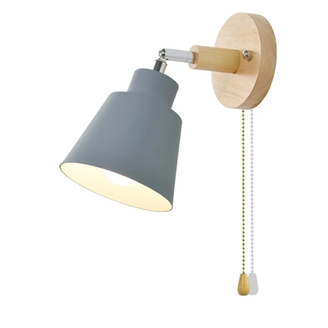 Wall Lamp with Pull Switch - TwistGlow-Grey-With pull switch-State of Style