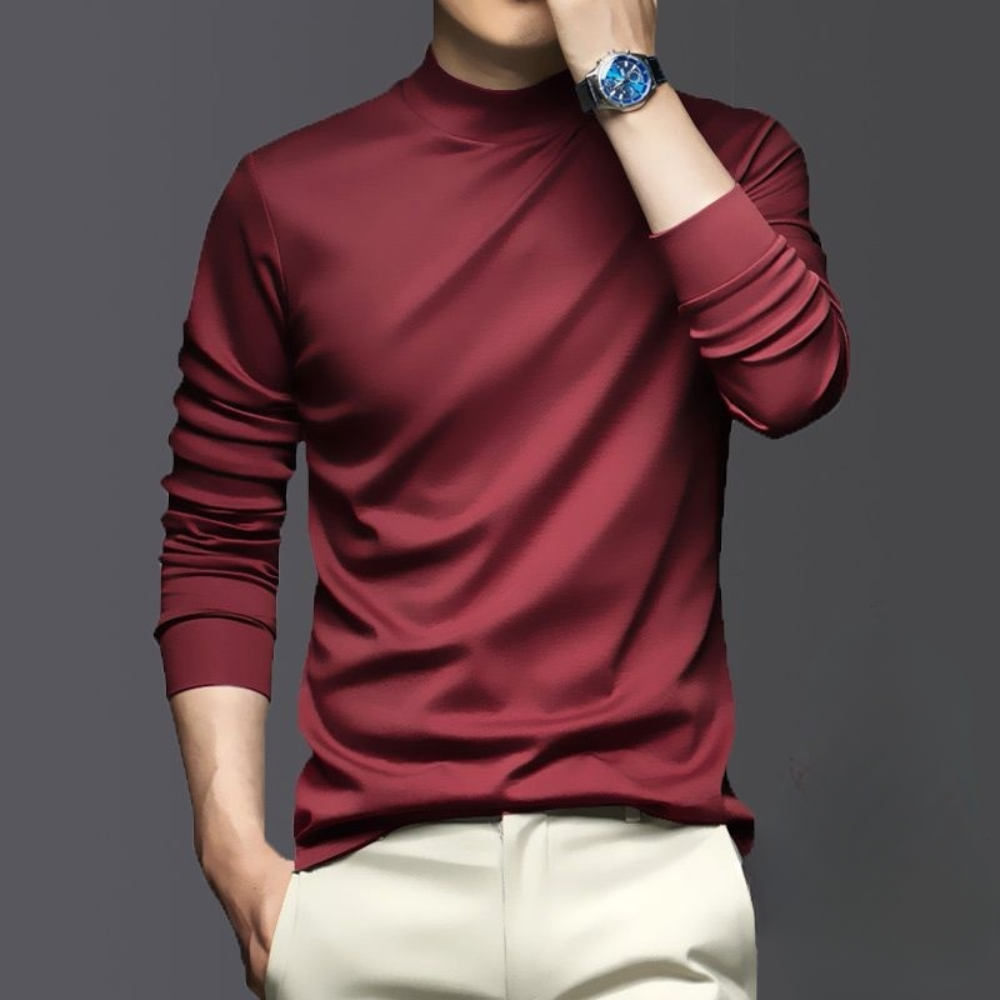 Warm and Comfortable Men's Long Sleeve - Dario-Red-S-State of Style