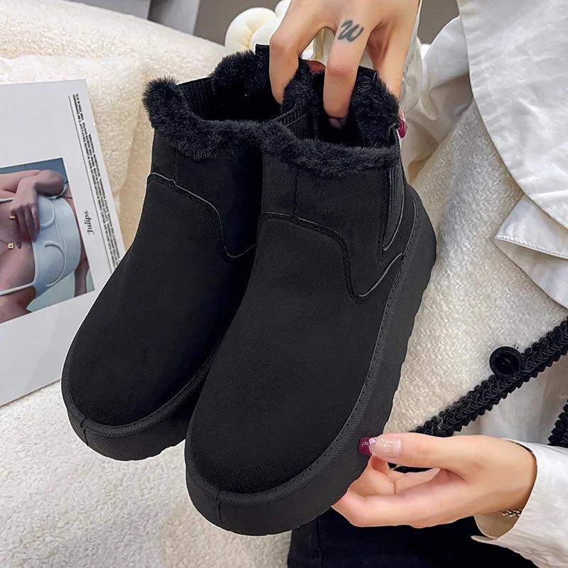 Warm and Comfortable Winter Boots for Women - FrostFlair-Brown-3-State of Style