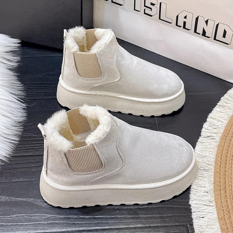 Warm and Comfortable Winter Boots for Women - FrostFlair-Brown-3-State of Style