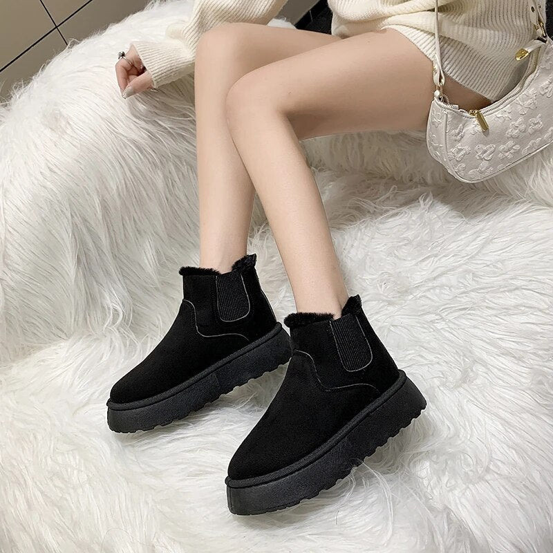 Warm and Comfortable Winter Boots for Women - FrostFlair-Brown-3-State of Style