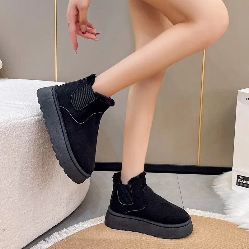 Warm and Comfortable Winter Boots for Women - FrostFlair-Brown-3-State of Style