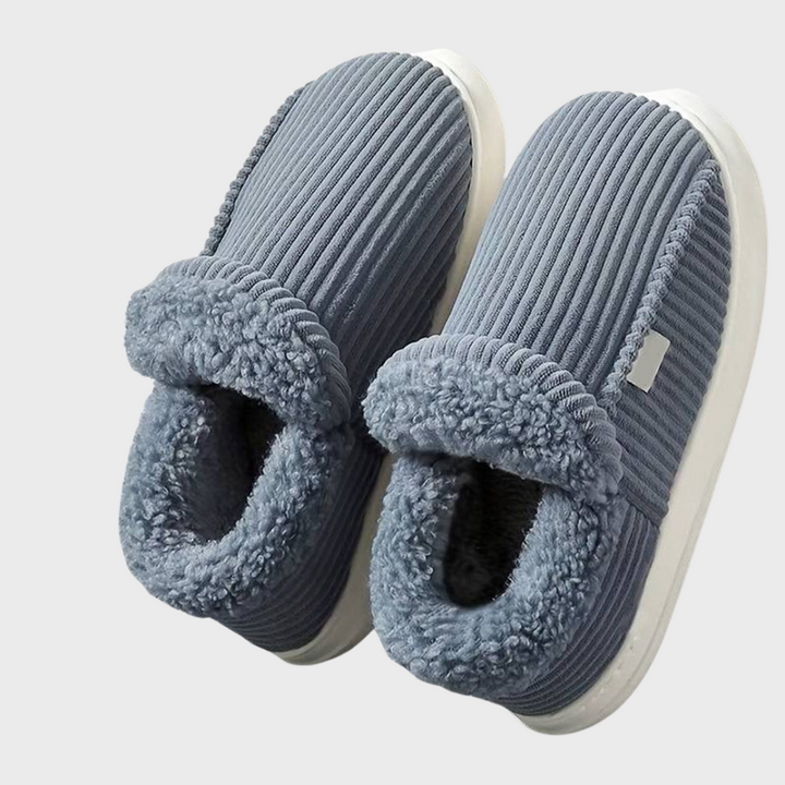 Warm and Comfortable Women's Slippers - Livia-Blue-36-36.5-State of Style