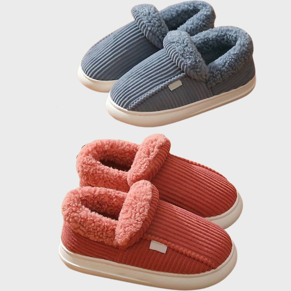 Warm and Comfortable Women's Slippers - Livia-Blue-36-36.5-State of Style