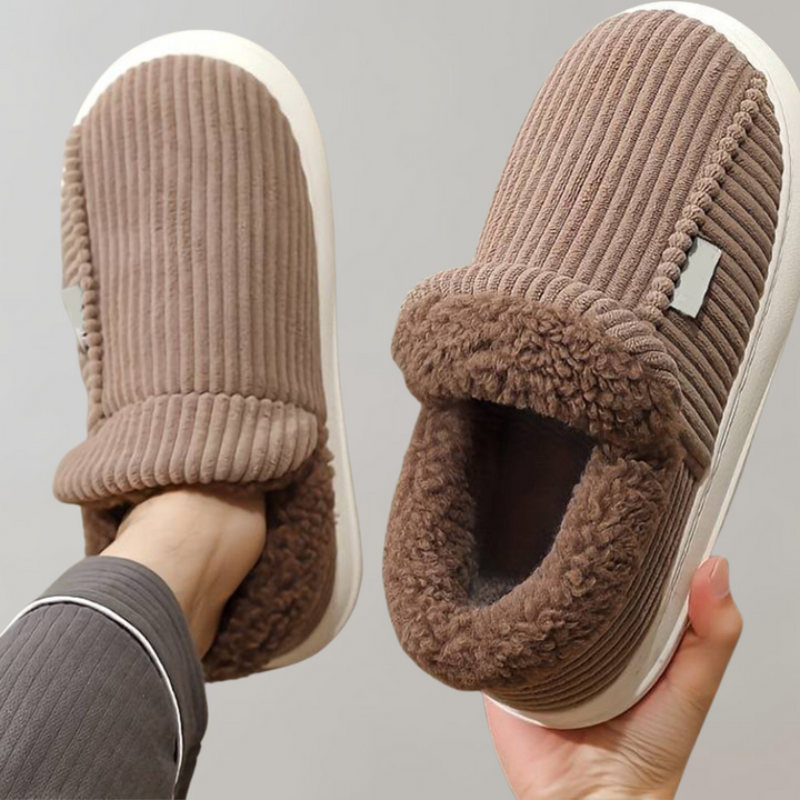 Warm and Comfortable Women's Slippers - Livia-Coffee-36-36.5-State of Style