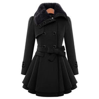 Warm and Long Women's Winter Coat - Vivienne-Black-S-State of Style