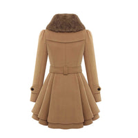 Warm and Long Women's Winter Coat - Vivienne-Khaki-S-State of Style