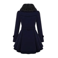 Warm and Long Women's Winter Coat - Vivienne-Khaki-S-State of Style
