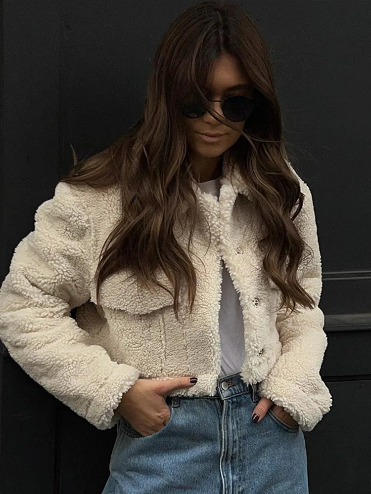Warm and Stylish Short Jacket - Lucia-Beige-XS-State of Style