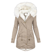 Warm and Stylish Winter Coat - Elin-Khaki-S-State of Style