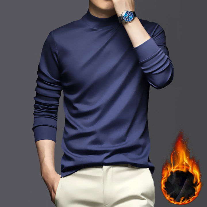 Warm Brushed Cotton Shirt - Lars-Blue-M-State of Style