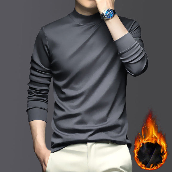 Warm Brushed Cotton Shirt - Lars-Dark Grey-M-State of Style