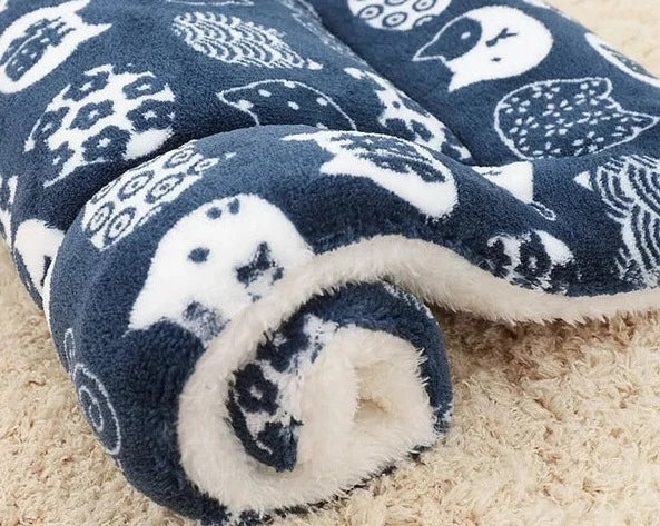 Warm Cat Blanket - SnuggleSoft-Blue & Cat-S-State of Style