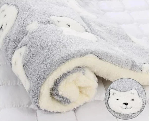 Warm Cat Blanket - SnuggleSoft-Gray & Bear-S-State of Style