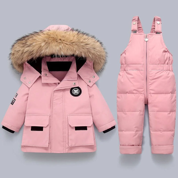 Warm children's jacket and overall - Charlie-Pink-80-State of Style