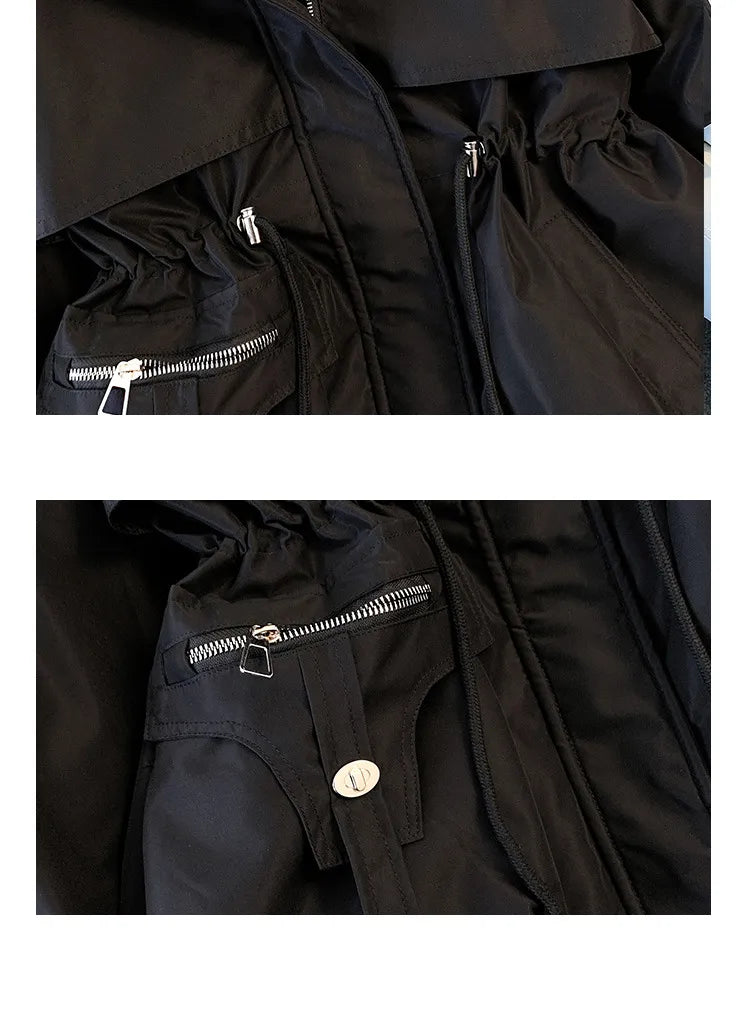 Warm Down Jacket for Women with Detachable Collar - Livia-Black-M-State of Style