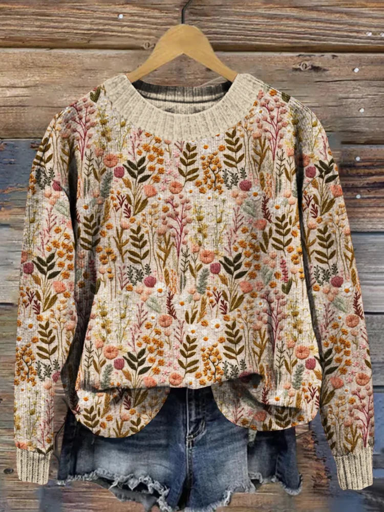 Warm Embroidered Jumper - Elara-S-State of Style