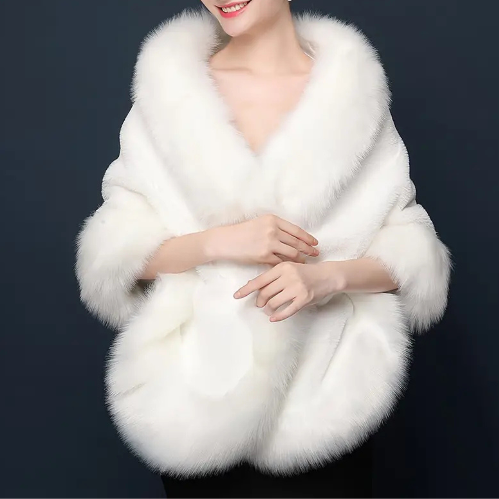 Warm Fur Scarf for Women - Elin-Black-State of Style
